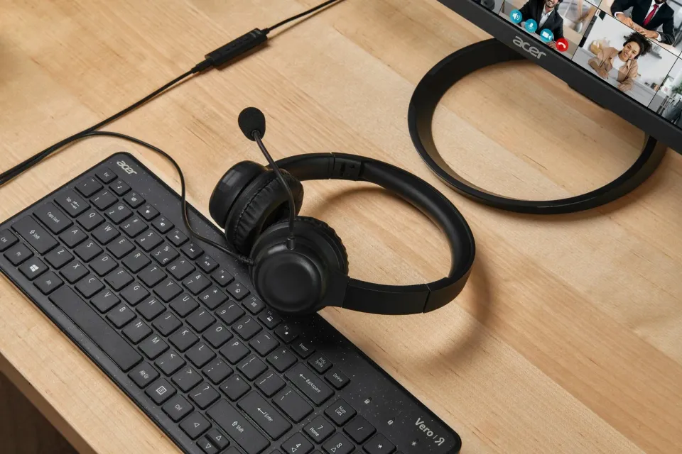 Acer Office Headset AHW154/Stereo/Jack/Drát/Černá