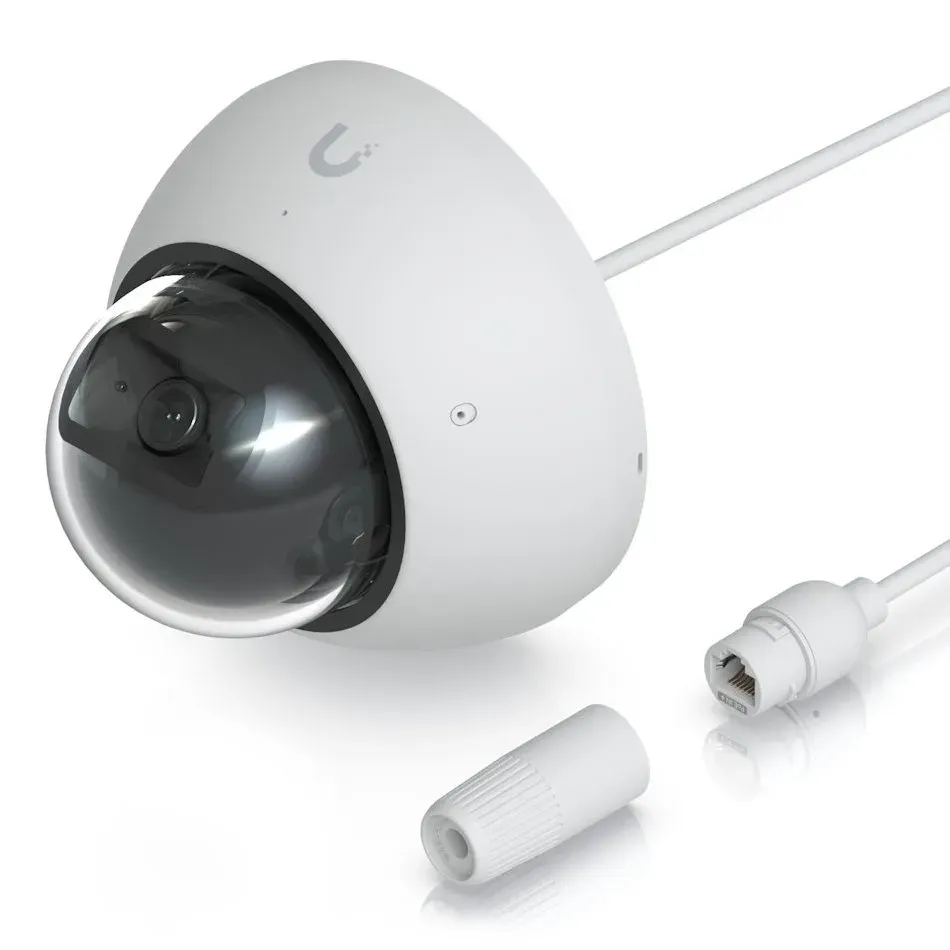 Ubiquiti UniFi AI Dome W - kamera, 8Mpx, IR LED, AI detekce, IP66, IK10 (antivandal), MicroSD slot, PoE, bílá...