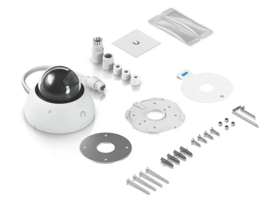 Ubiquiti UniFi AI Dome W - kamera, 8Mpx, IR LED, AI detekce, IP66, IK10 (antivandal), MicroSD slot, PoE, bílá...