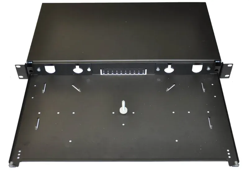 19" Optická vana 24xSC simplex černá aretace plastovým klipem