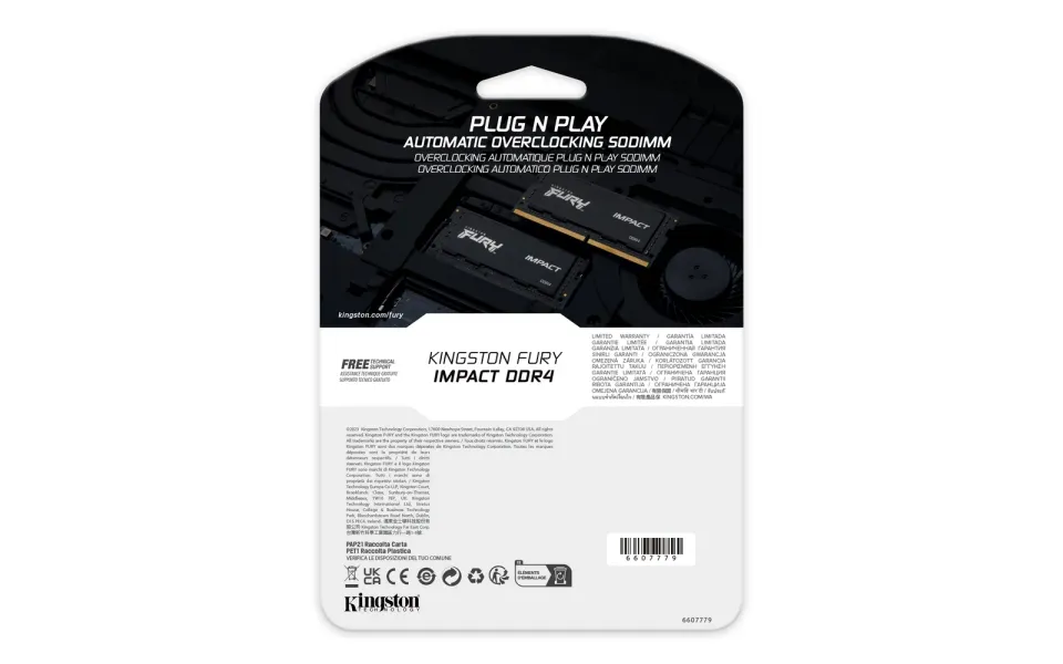 KINGSTON 32GB 3200MHz DDR4 CL20 SODIMM FURY Impact