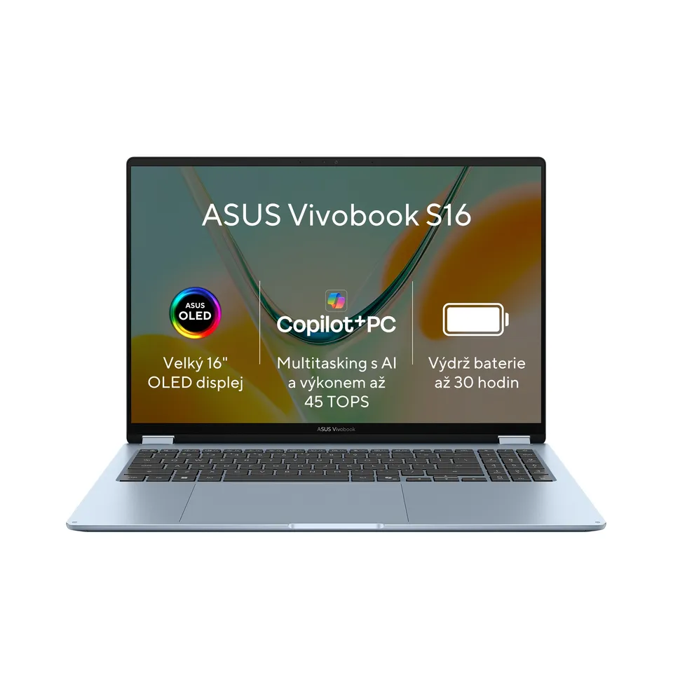 ASUS Vivobook S16/S5608QA/SDX1-26-101/16"/WUXGA/8GB/256GB/Adreno/W11H/Blue/2R
