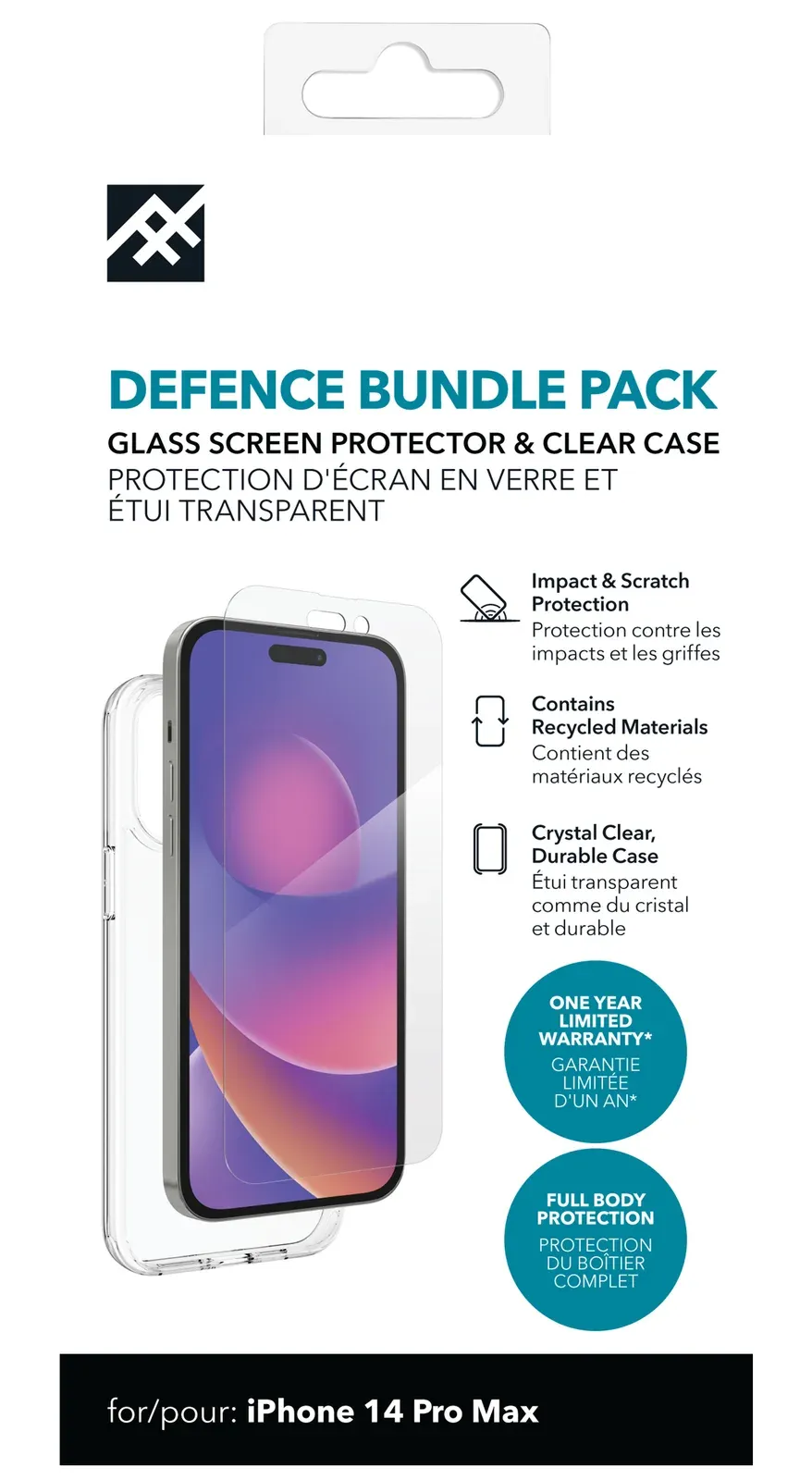 ZAGG Kryt Defence Ochrané sklo iPhone 14 Pro Max Bundle