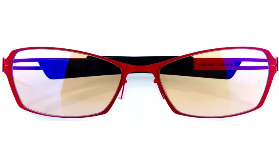 AROZZI herní brýle VISIONE VX-500 Red/ červenočerné obroučky/ jantarová skla