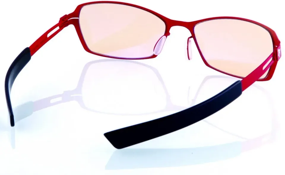 AROZZI herní brýle VISIONE VX-500 Red/ červenočerné obroučky/ jantarová skla