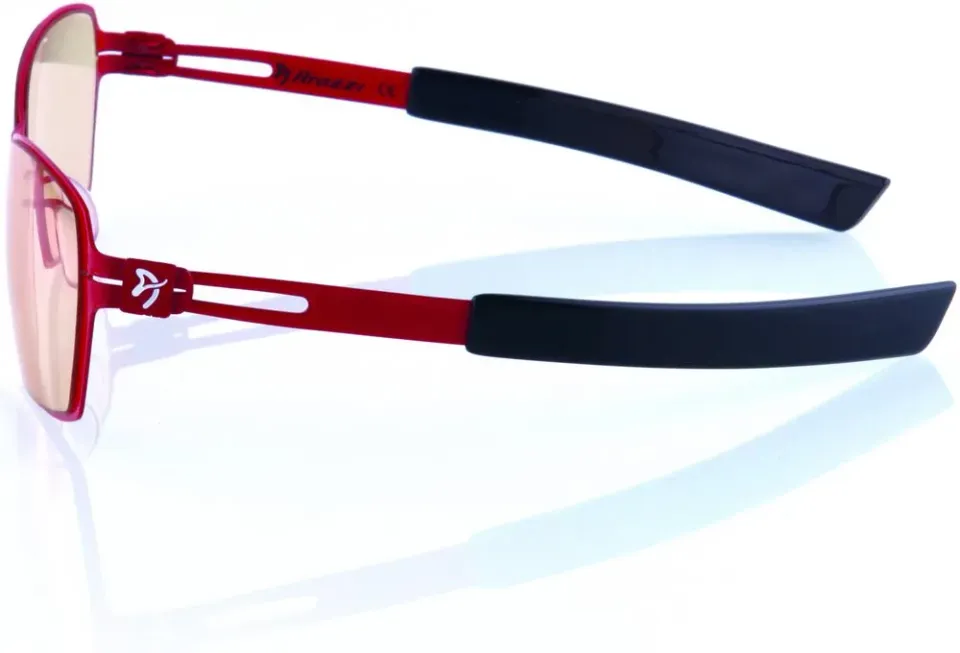 AROZZI herní brýle VISIONE VX-500 Red/ červenočerné obroučky/ jantarová skla