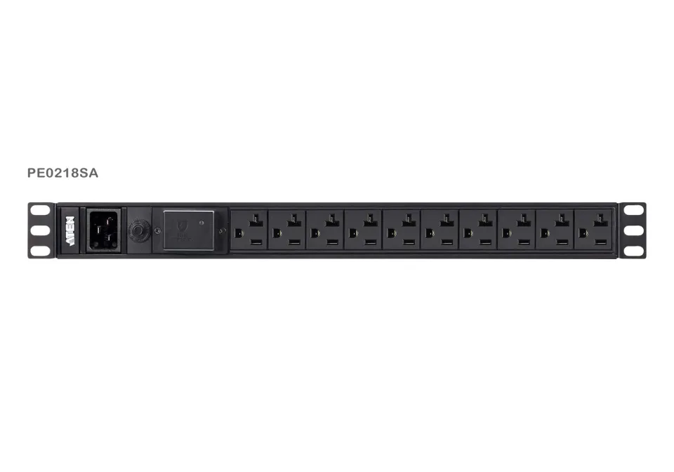 Aten PE0218S 1U Basic PDU s přepěťovou ochranou 10A Vstup C20 Výstup18x C13