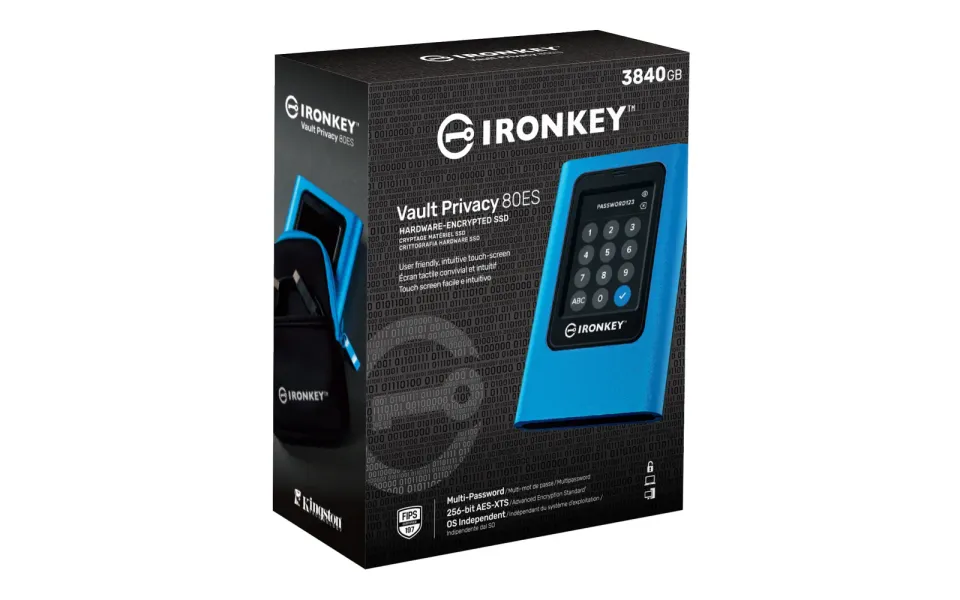 Kingston 3840GB IronKey Vault Privacy 80 XTS-AES 256-bit Encrypted External SSD