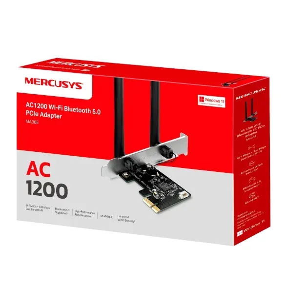 MERCUSYS MA30E - PCI Express Adaptér, Bezdrátový WiFi5 a Bluetooth 5.0