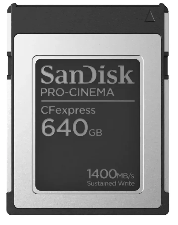 SanDisk PRO-CINEMA CFexpress Type B Card 640GB up to 1700MB/s Read, up to 1500MB
