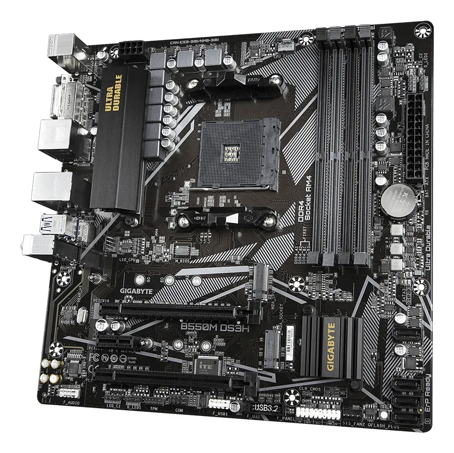 GIGABYTE MB Sc AM4 B550M DS3H, AMD B550M, 4 x DDR4, HDMI