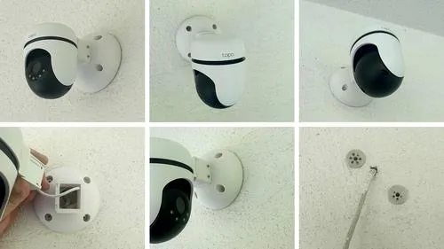 TP-LINK Mount/Stand for Tapo C500/C510W/C520WS Cameras on Wall and Ceiling, White with Cable Cover - Enlarged Version