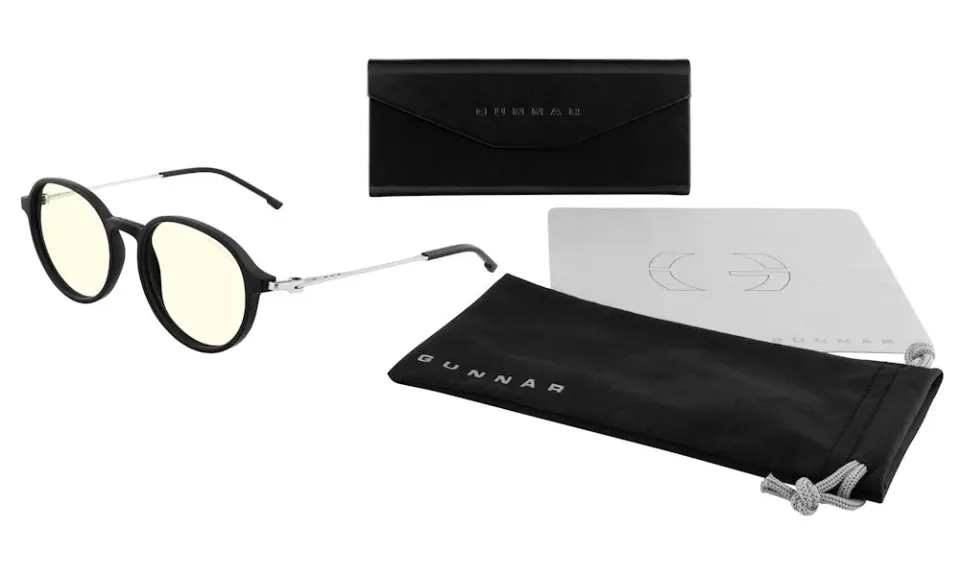 GUNNAR kancelářske/herní brýle LOOP ONYX/MERCURY * čirá skla * BLF 35 *GUNNAR focus