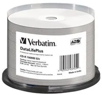 VERBATIM CD-R(50-pack) spindl, AZO 52X,700MB,WHITE WIDE PRINTABLE SURFACE NON-ID