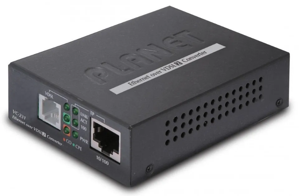OPRAVENÉ - Planet VC-231, Ethernet VDSL2 konvertor, 100Mbit, master/slave, RJ-11, profil 30a, band Plan997