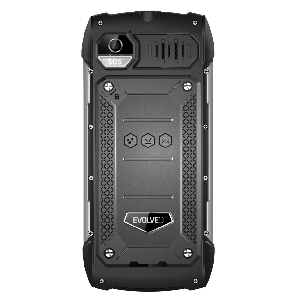 EVOLVEO StrongPhone H1, 2,8" vodotěsný odolný/2xSIM/2px/micro SDHC/5000mAh/černá