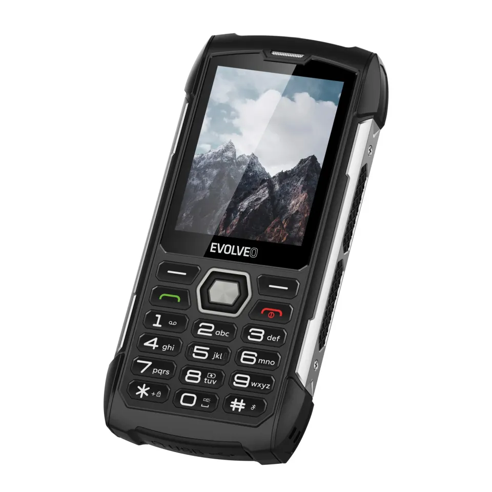 EVOLVEO StrongPhone H1, 2,8" vodotěsný odolný/2xSIM/2px/micro SDHC/5000mAh/černá