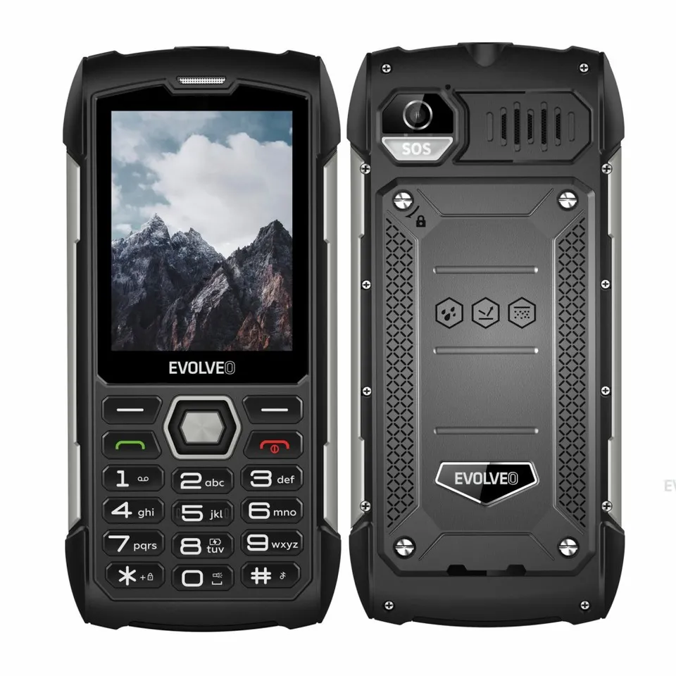 EVOLVEO StrongPhone H1, 2,8" vodotěsný odolný/2xSIM/2px/micro SDHC/5000mAh/černá (SGP-H1-BS)