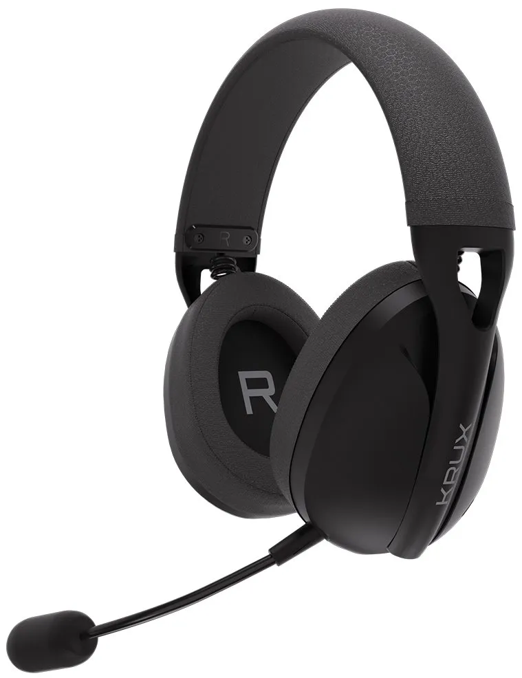Krux headset Clapz Wireless Black / bezdrátový / 2,4GHz / USB / BT/ lehký / černý