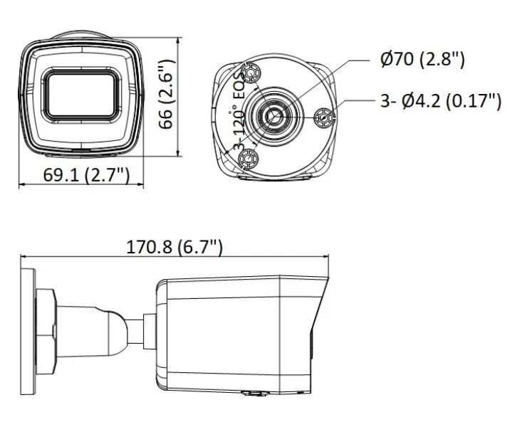Hikvision DS-2CD1043G2-I(2.8mm)(BLACK) - 4MPix IP Bullet kamera; IR 30m, IP67