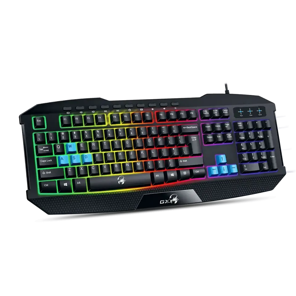 GENIUS GX GAMING Scorpion K215/ Herní drátová klávesnice/ podsvícená/ USB/ Copilot/ černá/ CZ+SK layout