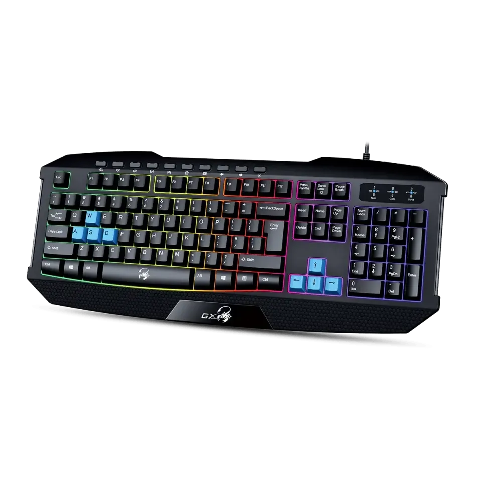 GENIUS GX GAMING Scorpion K215/ Herní drátová klávesnice/ podsvícená/ USB/ Copilot/ černá/ CZ+SK layout