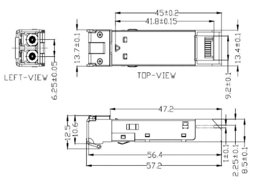 Hikvision HK-SFP-1.25G-1310-DF-MM - SFP modul 1,25 Gbps, Duplex fiber