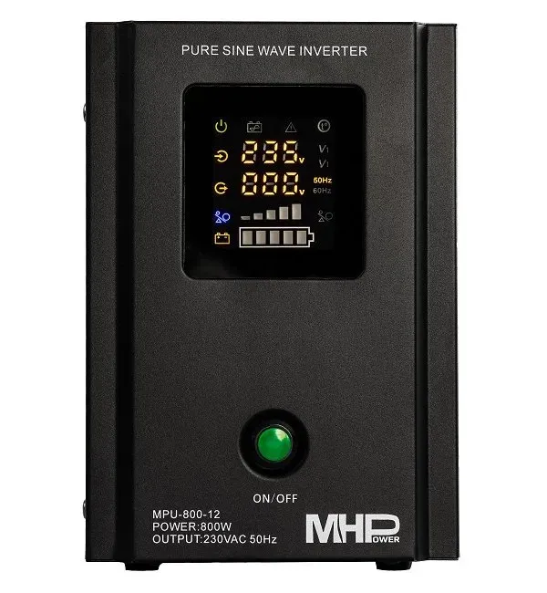 MHPower záložní zdroj MPU-800-12, UPS, 800W, čistý sinus, 12V