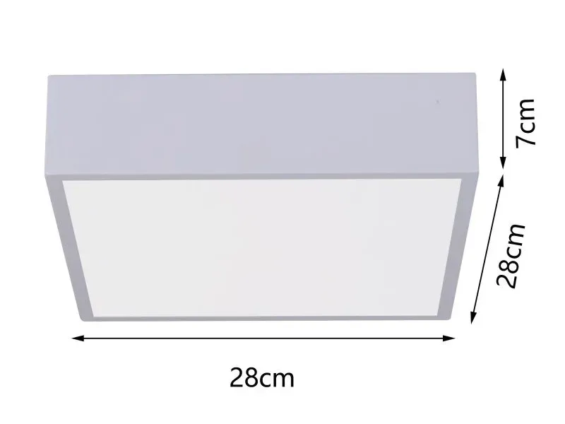IMMAX NEO CANTO SLIM Smart stropní svítidlo 28x28x7cm 22W 1610lm, bílé Zigbee 3.0, TUYA
