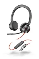 Poly Blackwire 8225 MS Teams náhlavní souprava, USB-C/A adaptér, stereo