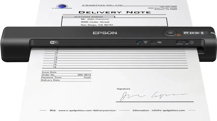 EPSON skener WorkForce ES-60W - A4/600x600dpi/USB/Wi-Fi/mobilní