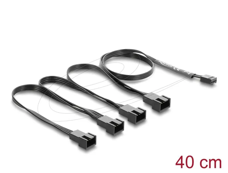 Delock Kabel ventilátoru z 1 čtyřpinové zásuvky PWM na 4 x 4 pinové zástrčky PWM