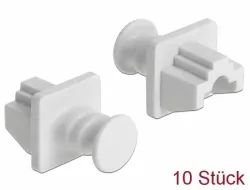 Delock Prachová záslepka pro RJ45 samice 10 kusu bílá