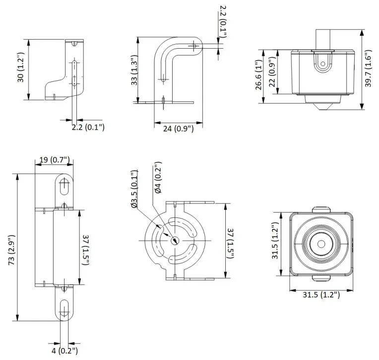 Hikvision DS-2CD2D25G1-D/NF(3.7mm) - 2Mpx IP Mini Pinhole kamera; Audio, 50sn/s