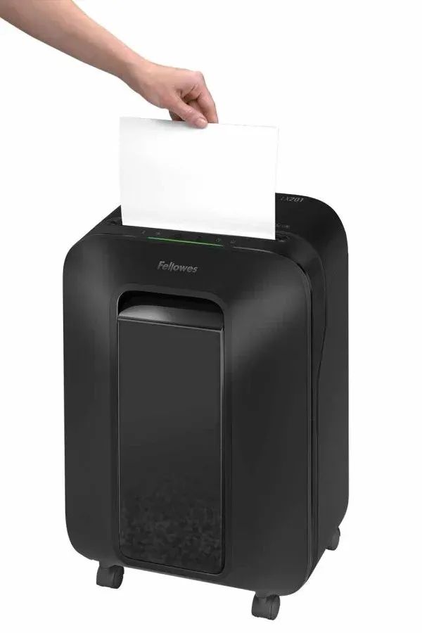 Fellowes Skartovač LX 201 černý 12 listů/22L/NBÚ3/křížový řez