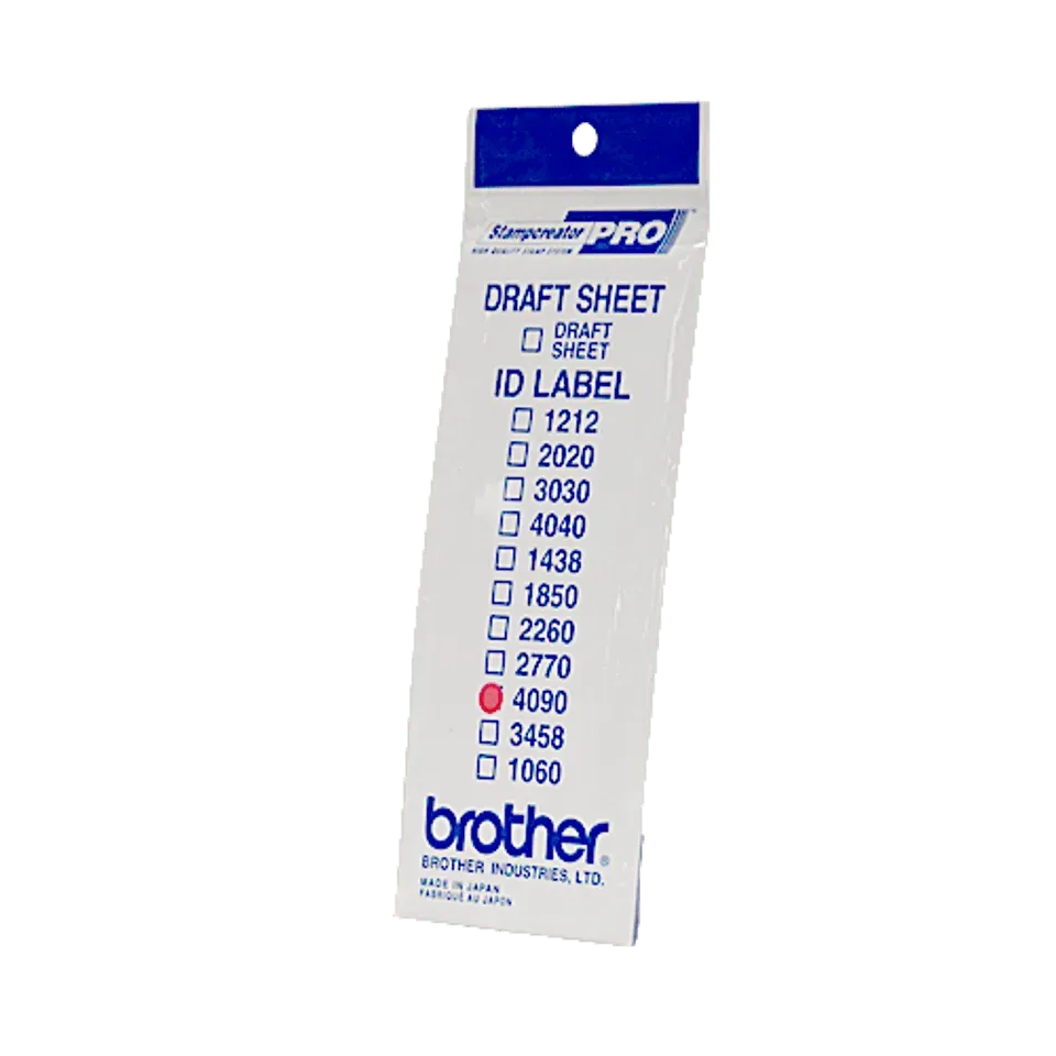 Brother ID-4090, štítek razítka s průhlednou krytkou, 12ks (40x90 mm)