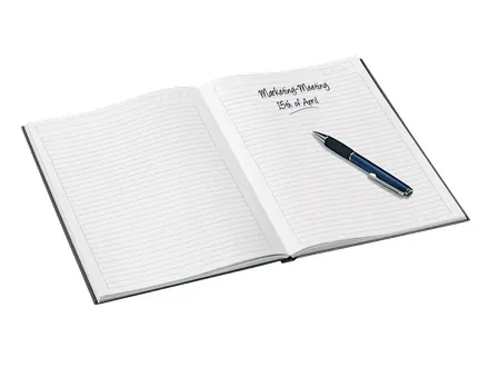 LEITZ Zápisník WOW, A4, linka, černá