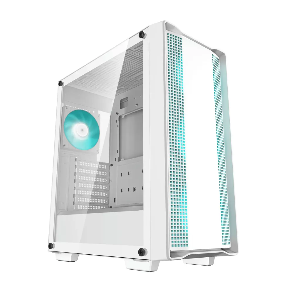 DEEPCOOL Case CC560 WH V2, ATX, Průhledná bočnice, 4x120mm Fan, bílá