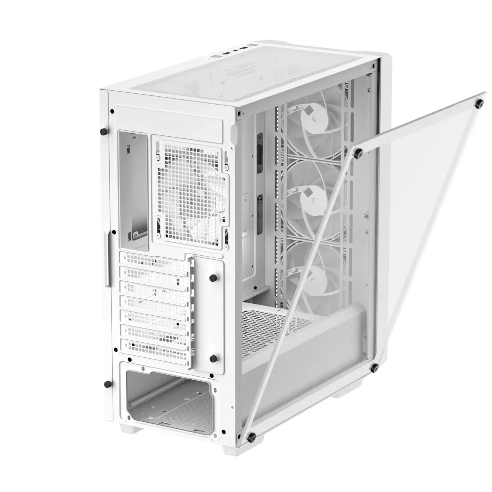 DEEPCOOL Case CC560 WH V2, ATX, Průhledná bočnice, 4x120mm Fan, bílá