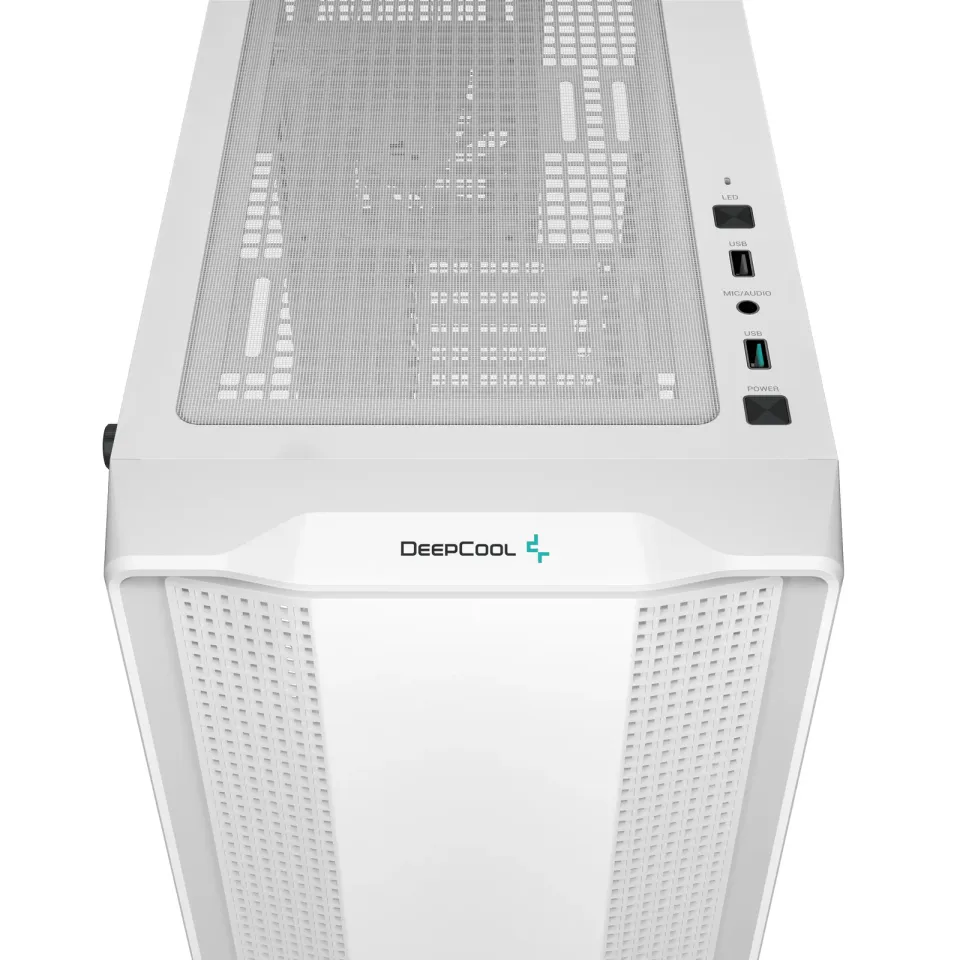 DEEPCOOL Case CC560 WH V2, ATX, Průhledná bočnice, 4x120mm Fan, bílá