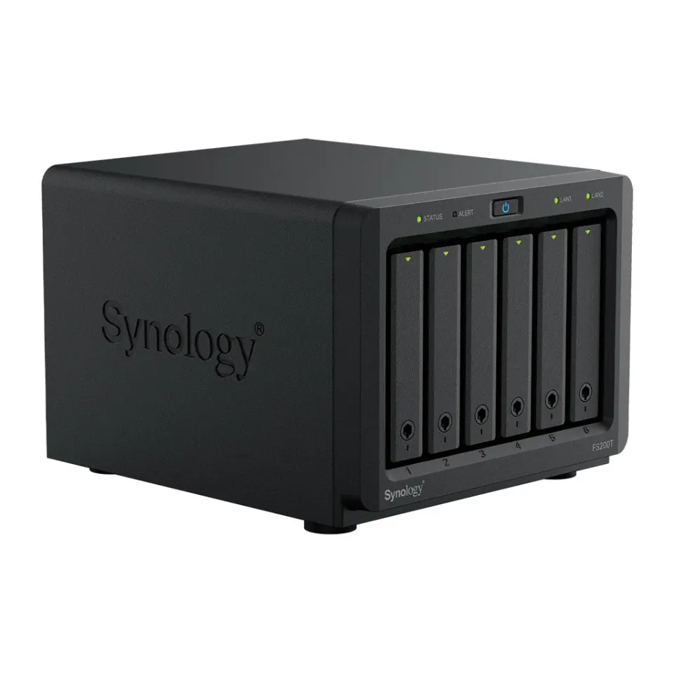 Synology FS200T FlashStation (4C/CeleronJ4125/2-2,7GHz/4GBRAM/6xSATA/2xUSB3.2/1x2,5GbE/1xGbE)
