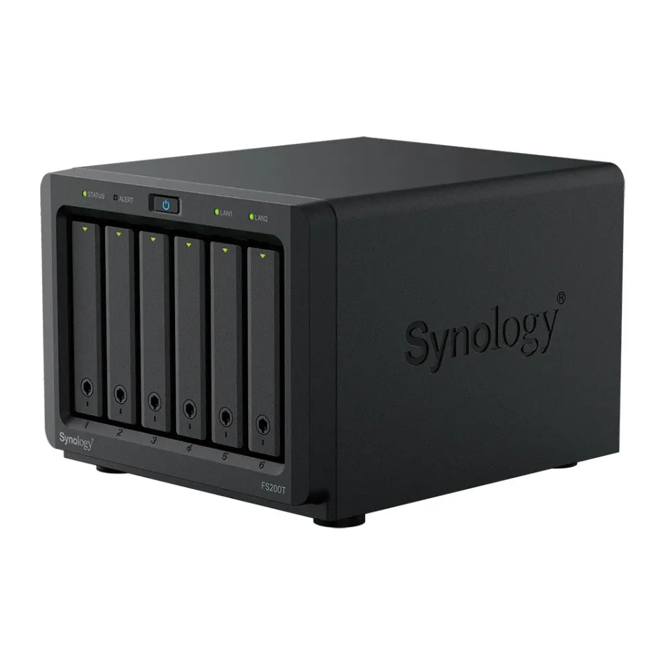 Synology FS200T FlashStation (4C/CeleronJ4125/2-2,7GHz/4GBRAM/6xSATA/2xUSB3.2/1x2,5GbE/1xGbE)