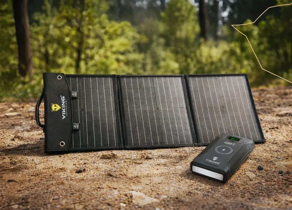 Set powerbanka Viking VIDAR II a solární panel Viking L60 PD