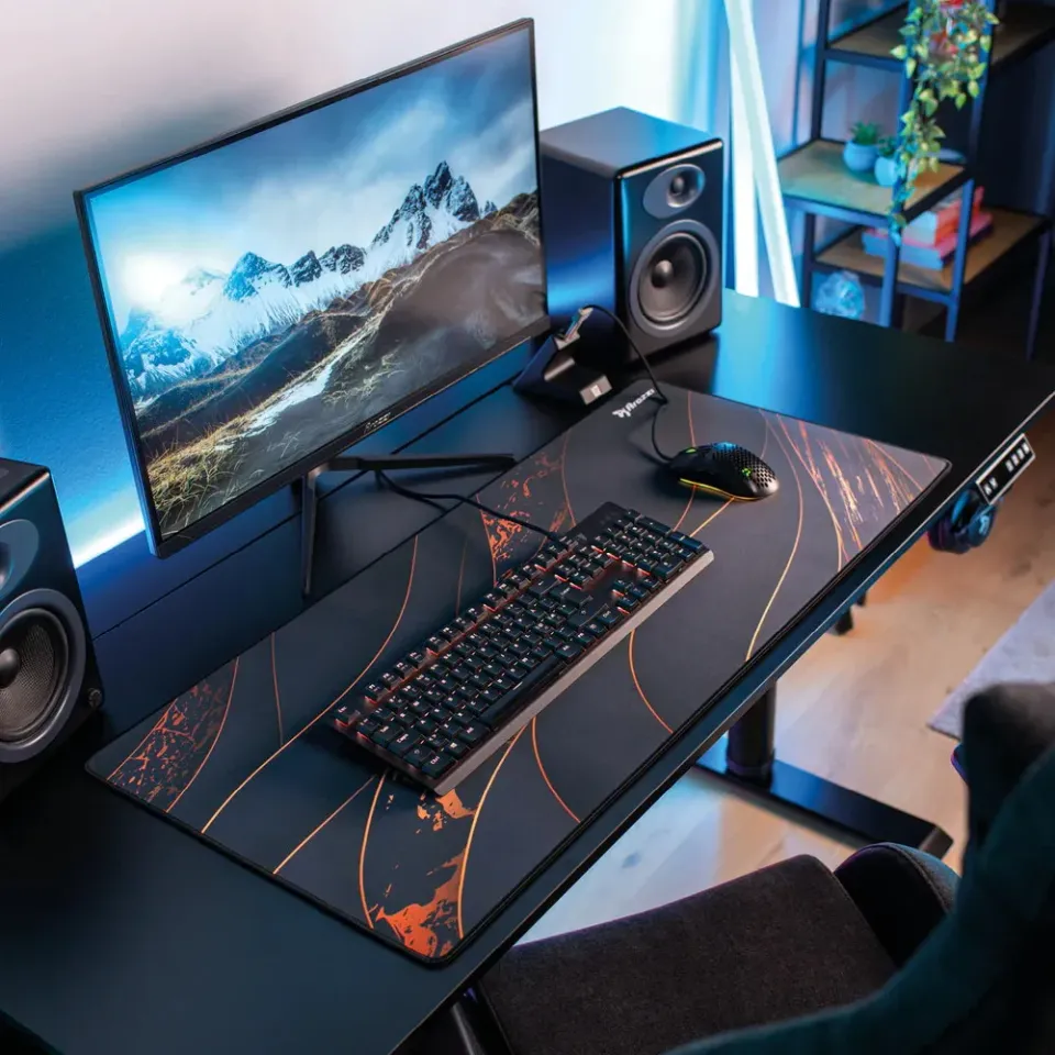 AROZZI ZONA Mousepad XL Black-Gold/ XL podložka na stůl/ 900x420x4 mm/ voděodolná