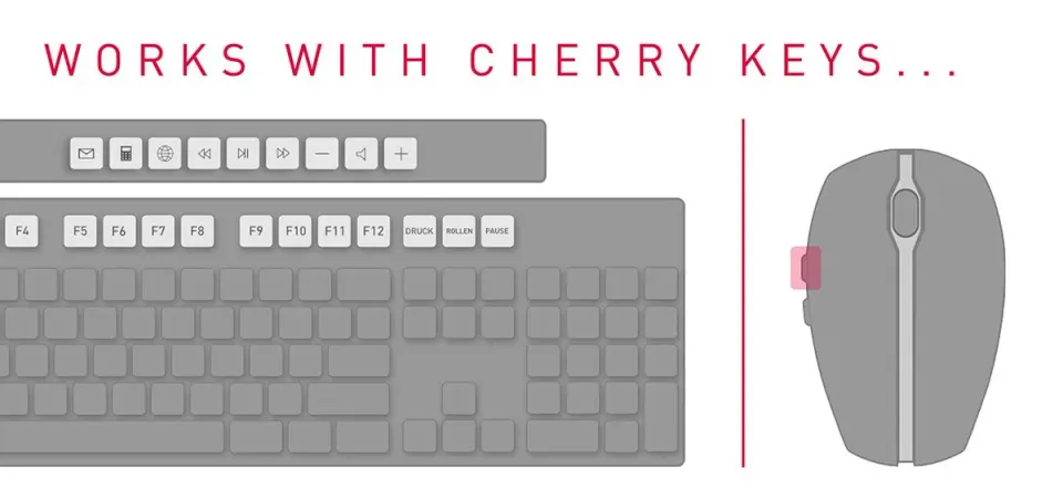 CHERRY set klávesnice + myš DW 5100, bezdrátová, USB, CZ+SK layout, černá