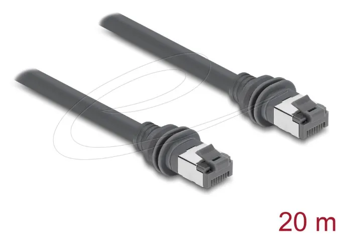 Delock Spojovací kabel RJ45 Cat.6 kompatibilní se Starlink Gen3 – 20 m, šedý