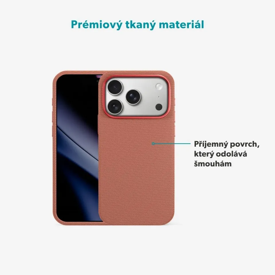Epico SolidWoven Mag+ Case iPhone 17 Pro/18 Pro hnědá