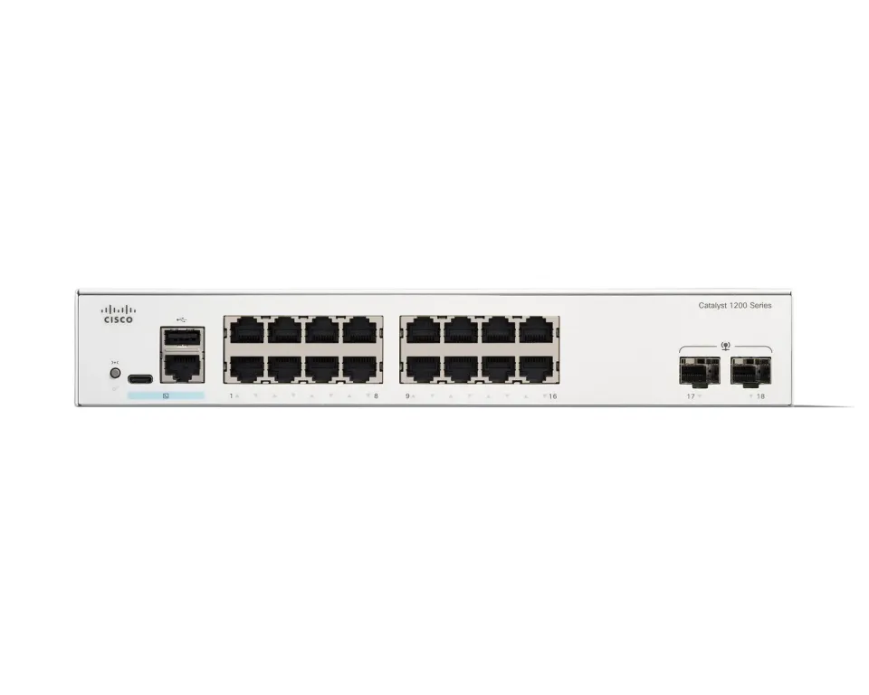 Cisco Catalyst switch C1200-16T-2G (16xGbE,2xSFP,fanless)