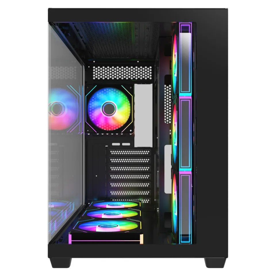 FSP M341-BA/Midi Tower/Transpar./Černá