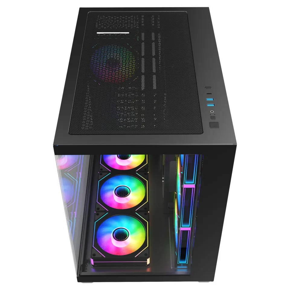 FSP M341-BA/Midi Tower/Transpar./Černá